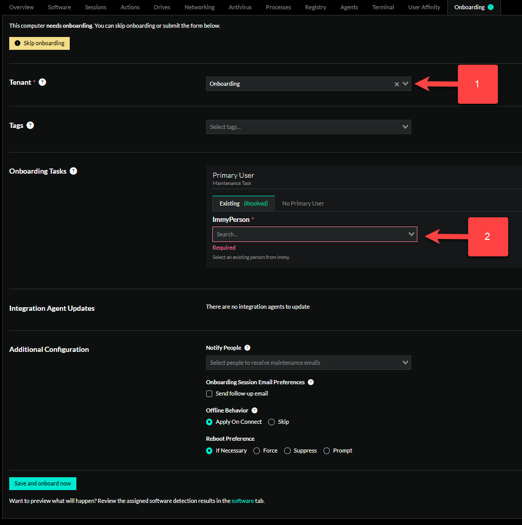 Assign Customer and User